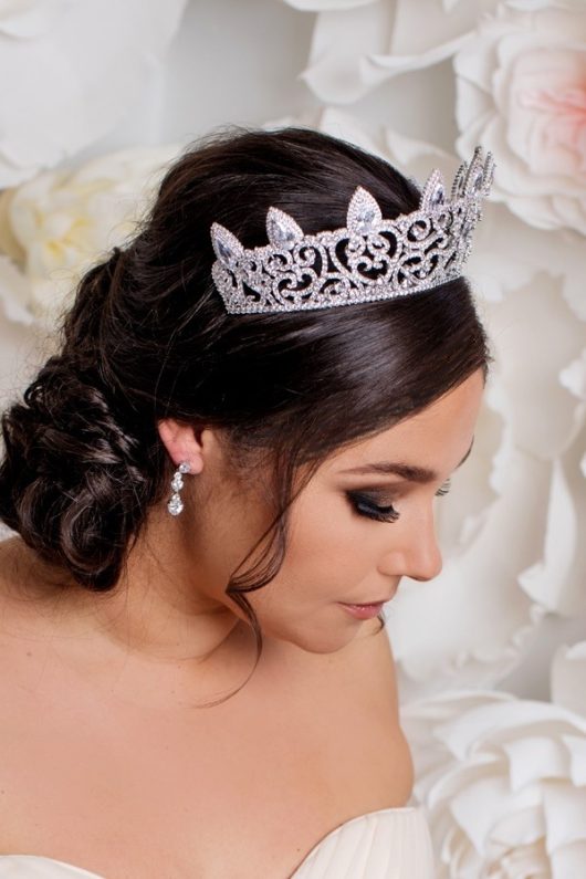 Platinum Luxury Crown Bridal tiara Swarovski Accessories
