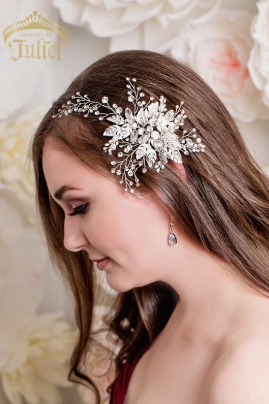 Cordelia Bridal Comb Toronto | Wedding Hair Accessories Silver