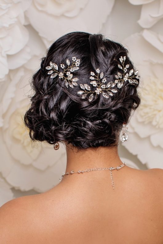 Charlynne Bridal Accessories Hair pins Wedding headpieces crystal