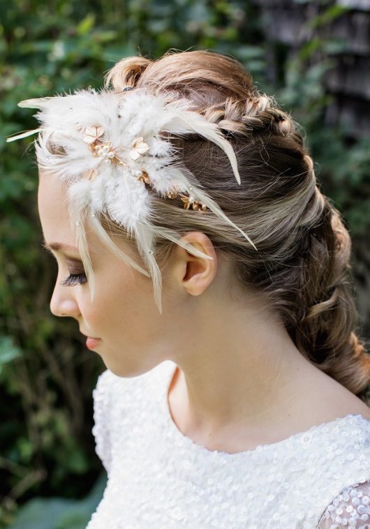 Marissa Bridal Feathers Headpiece | Prom Headband Ontario online