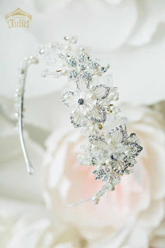 Sophia bridal Headband | Silver wedding hair accessories | Online store