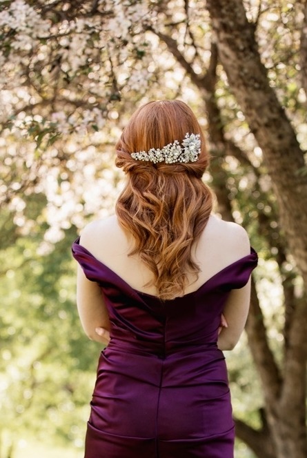 Wedding Prom Comb with AB crystals | Wedding Hair Accessories Ottawa