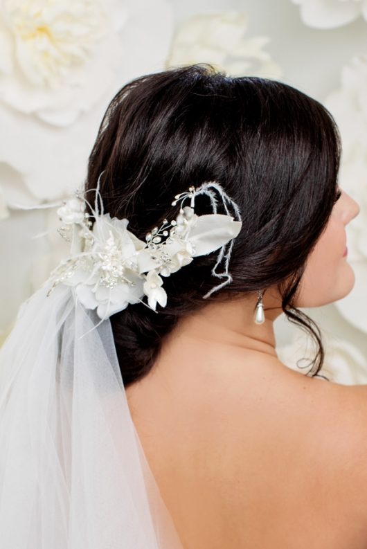 Lillian Vintage Tiara | Bridal Headpiece | Wedding low bun