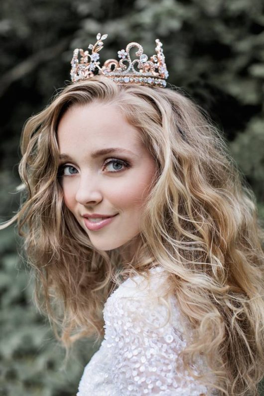 Elizabeth Rose Gold Crown | Bridal Hair Pieces Canada