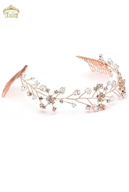 Amelie Rose Gold Headband | Bridal Halo online