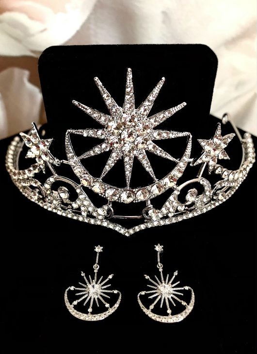 Malina Sun Tiara | Celestial Tiara onine | Art Deco Jewelry