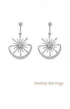 Malina Celestial Earrings | Sun Moon Tiara Set | Buy Bridal Jewelry Canada