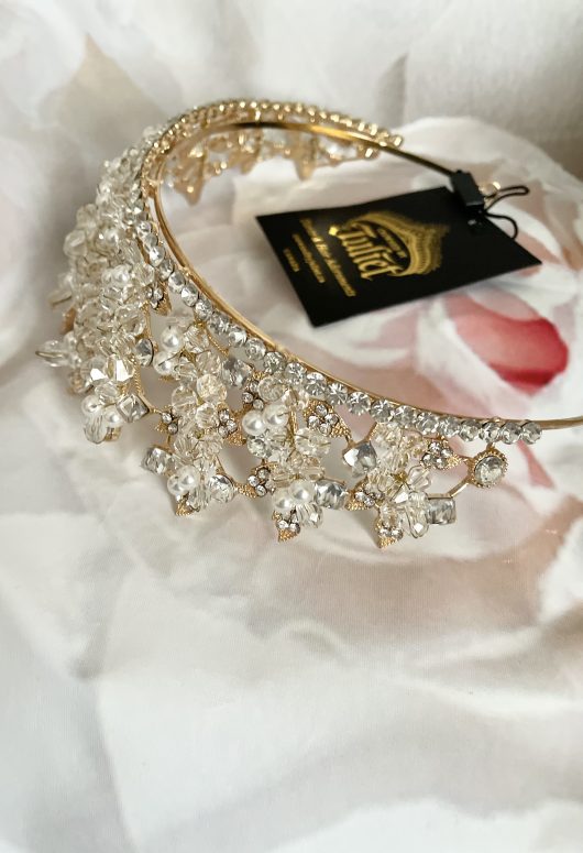 Andromeda Pearl Tiara | Gold Crown | Bridal Stores Toronto