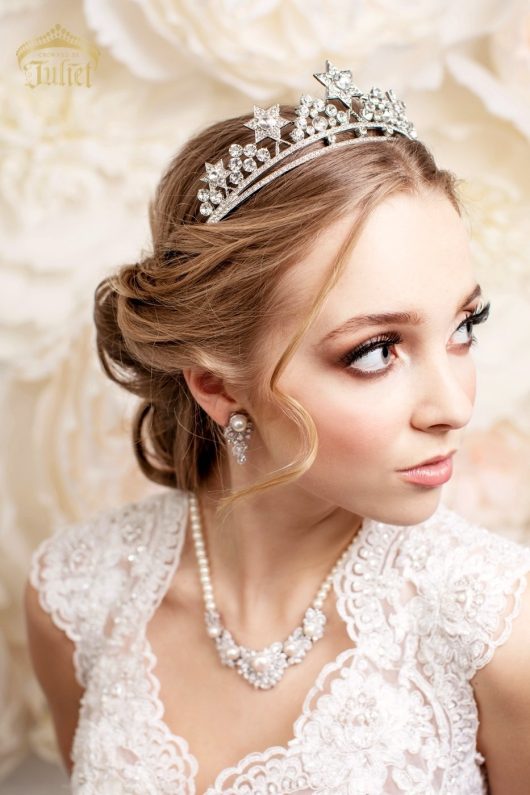 Sarah Wedding Tiara | Seraphina Art Deco Pearls | Bride