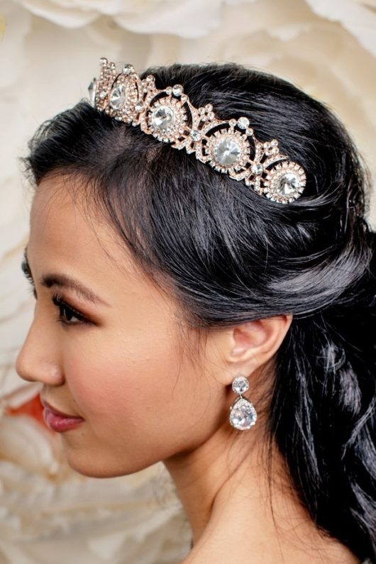 Rose Gold Crown | Bridal Headpieces Carmen | Online