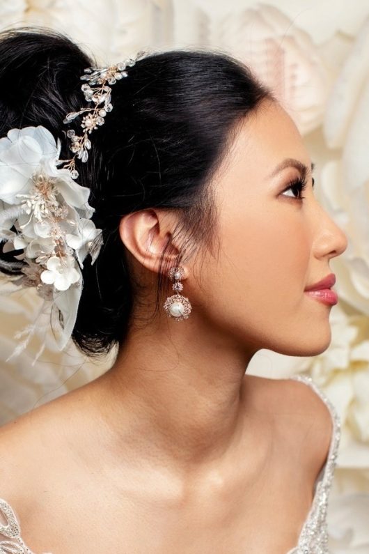 Ophelia Wedding Earrings | Bridal Jewellery Toronto | Pearl Earrings