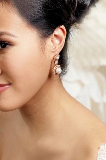 Ophelia Swarovski Earrings | Bridal Jewellery Canada | Pearl Earrings