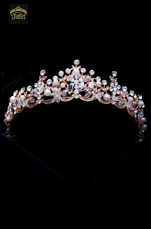 Galatea Tiara | Rose Gold Crown | Bridal Headpieces online