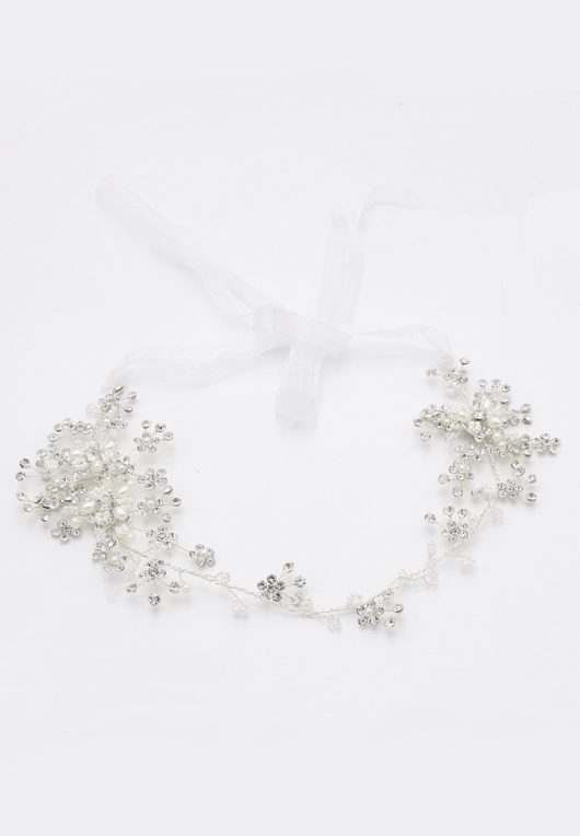 Jessica Bridal Headband | Low Bun Headpiece online | Wedding