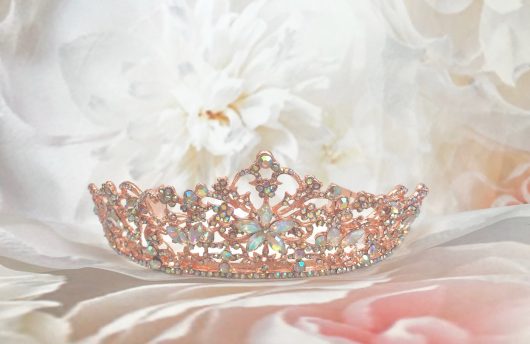 EMILY Pink Wedding Tiara | Disney Princess Tiaras Sale | Crystal Pink Crowns Canada