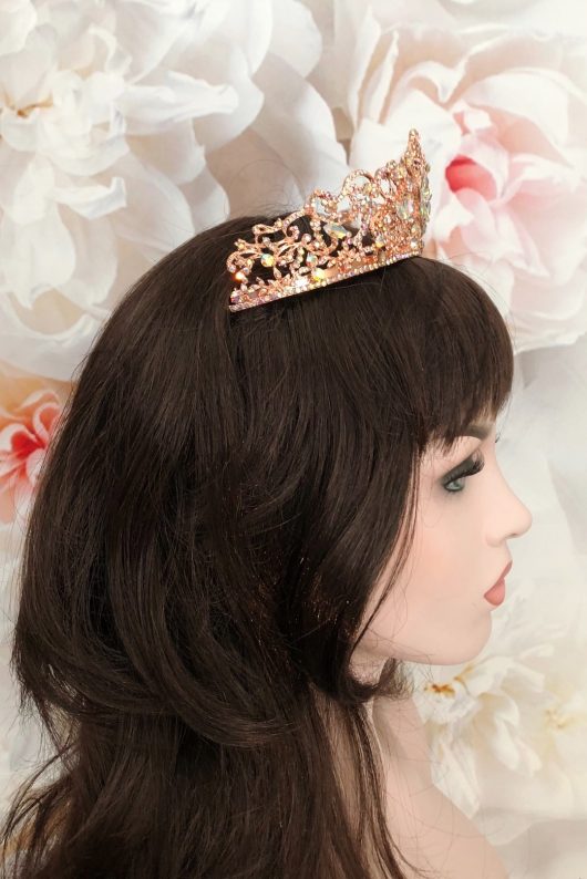 Emily Rose Gold Crown | Pink Birthday Tiaras Canada | Bridal Headpieces pink sale