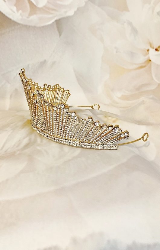 ORIANA Sun Crown l Wedding Tiara USA Sale l Art Deco Bride