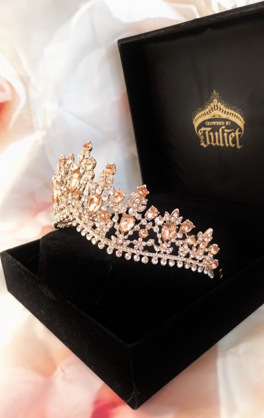 BALLERINA Peach Tiaras l Bridal Crowns Toronto Sale l Buy Wedding Tiaras