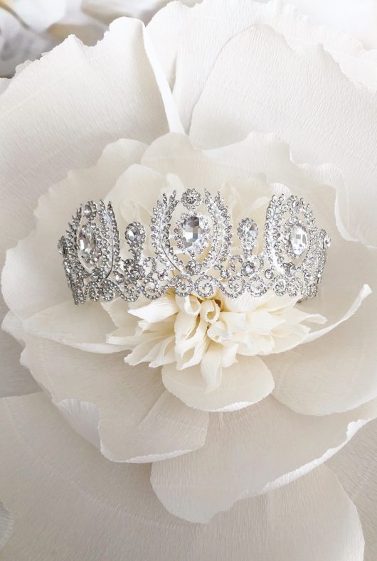 OLYMPIA Large Tiara | Crystal Wedding Tiara | Big Bridal Tiara Sale