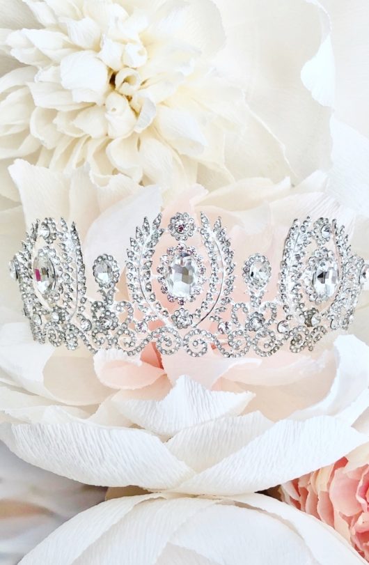 OLYMPIA Bridal Tiara | Quinceanera Crown Sale | Large Tiara Canada Online