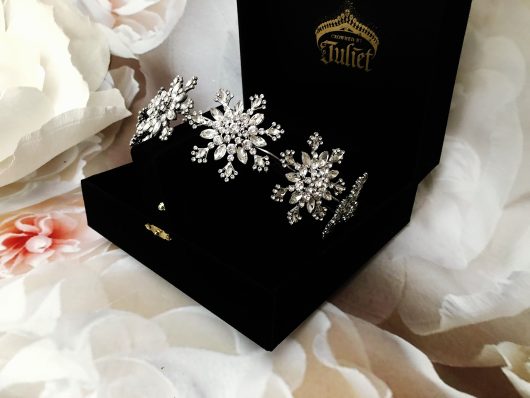 Snow Crown Winter Wedding Headpiece Snowflake Tiara