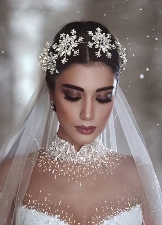 Snow Flake Tiara Winter Headband Christmas Jewelry Toronto Bride Wedding Headpiece