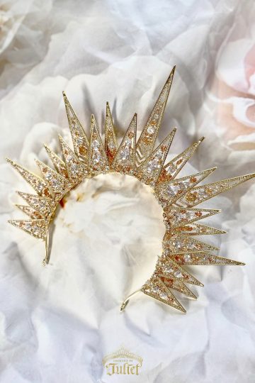 Gold Sunburst Tiara | Sun Crown | Statement Star Headdress