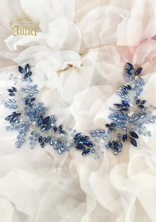 Rideau Blue Hair Accessories | Buy Crystal Comb | Canada Wedding Sale