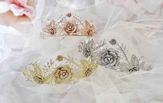 Belle tiaras rose gold silver crowns Beauty and the Beast bridal Toronto Crown
