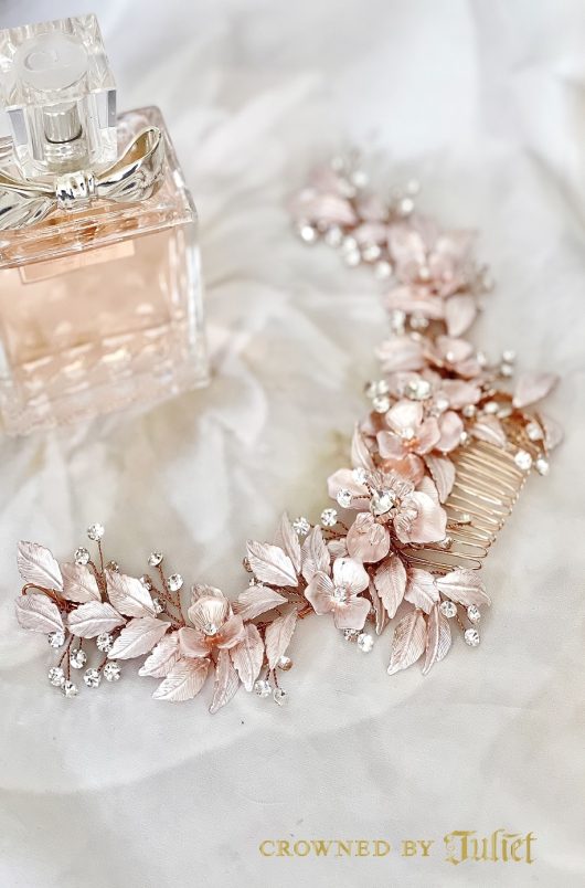 Desiree Bridal Headpiece | Rose Gold Wedding Hairpieces Toronto