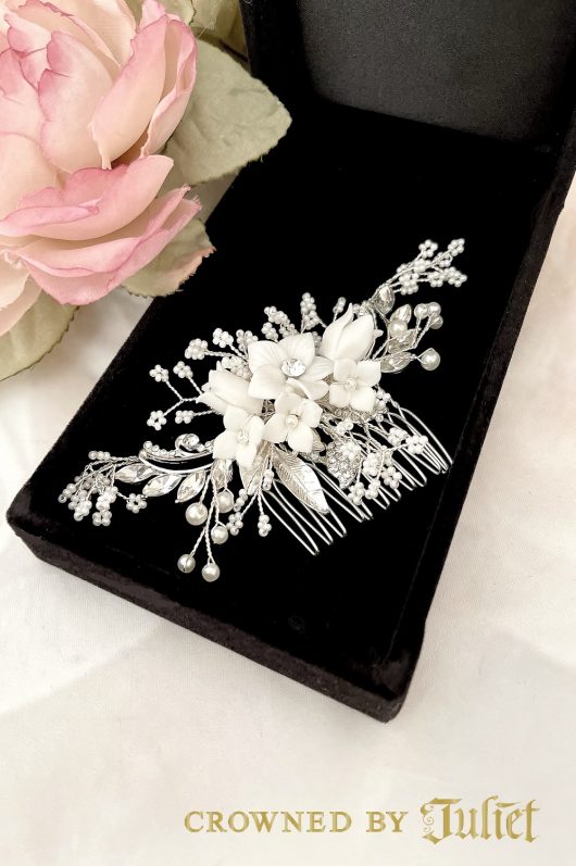 Loretta Floral Headpiece | Wedding Halo | Canada Bridal Sale