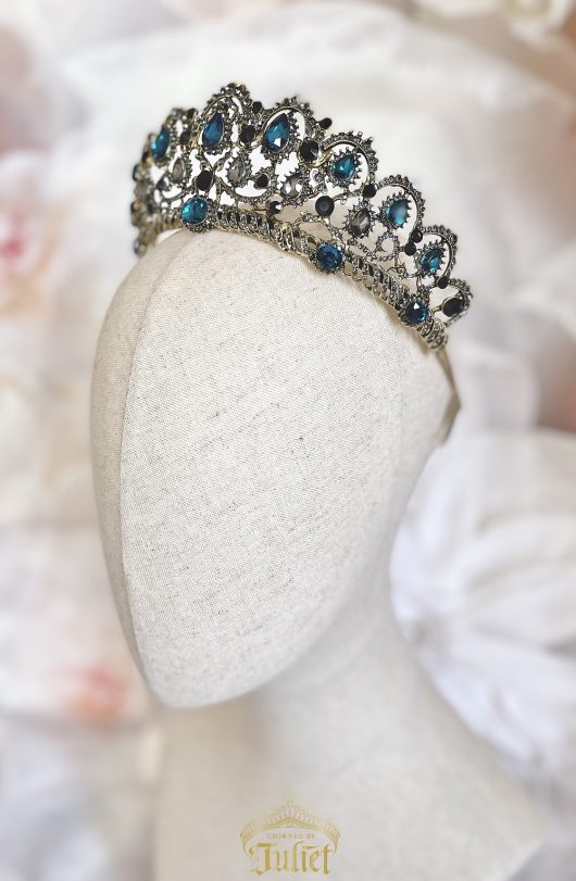 Turquoise Tiara Blue Crown | Wedding Crowns Vancouver Black Headpiece