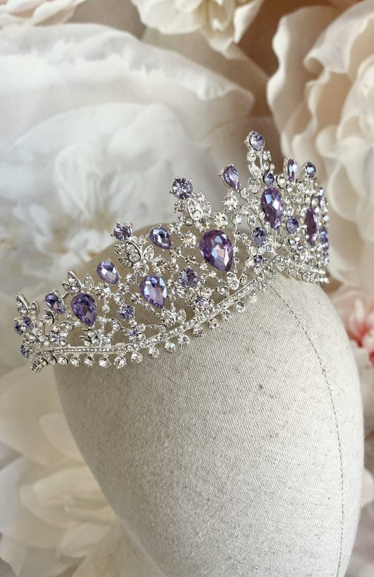 Ballerina Purple Crown Violet Tiara Wedding Headpiece Birthday