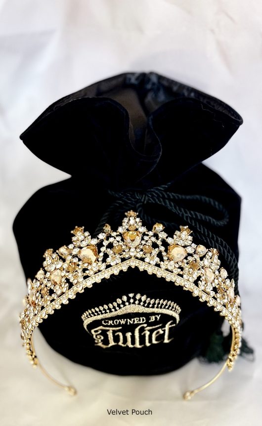 Amethyst tiara heirloom crown pouch