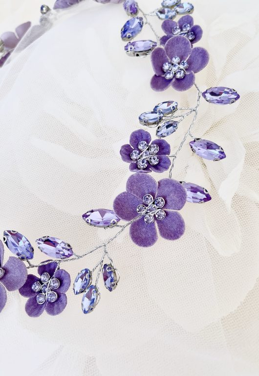 Purple Hair Vine | Bridesmaids Hair Accessories | Prom Comb