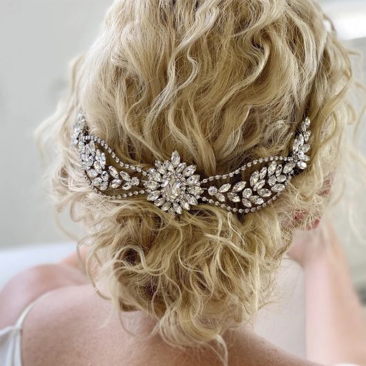 Talia Low Bun Halo | Bridal Hair Comb | Boho Headpiece