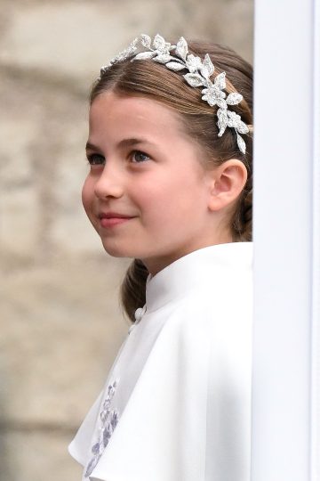 Princess Charlotte wearing Coronation headpiece Bridal First communion headband