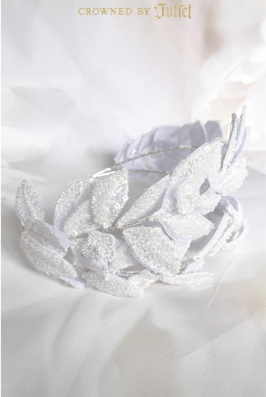 Princess of Wales Laurel white headpiece bridal coronation crown