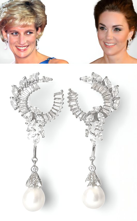 Kate and Diana Coronation Pearl Earrings